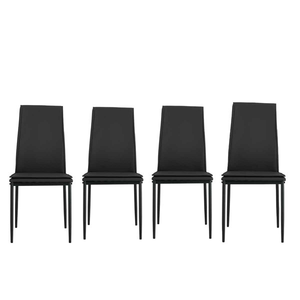 Latitude Run® Modern Leather Dining Chair Set Of 4 Modern Kitchen Chair